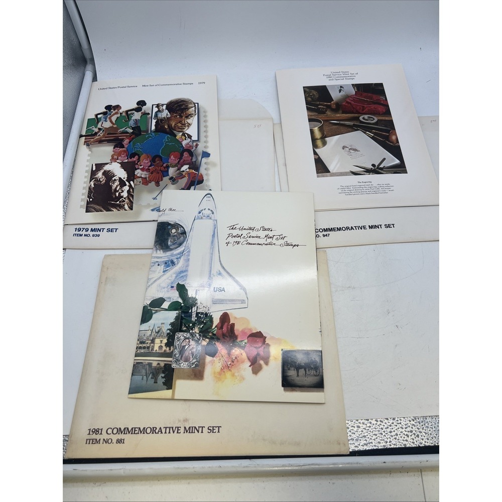 United States Postal Service Mint Sets 1979, 1980, 1981 Commerative Stamps NEW